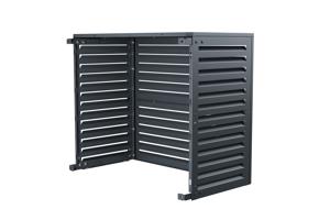 Cache clim & pompe à chaleur ANETO aluminium gris - taille L 5