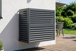 Cache clim & pompe à chaleur ANETO aluminium gris - taille L 4