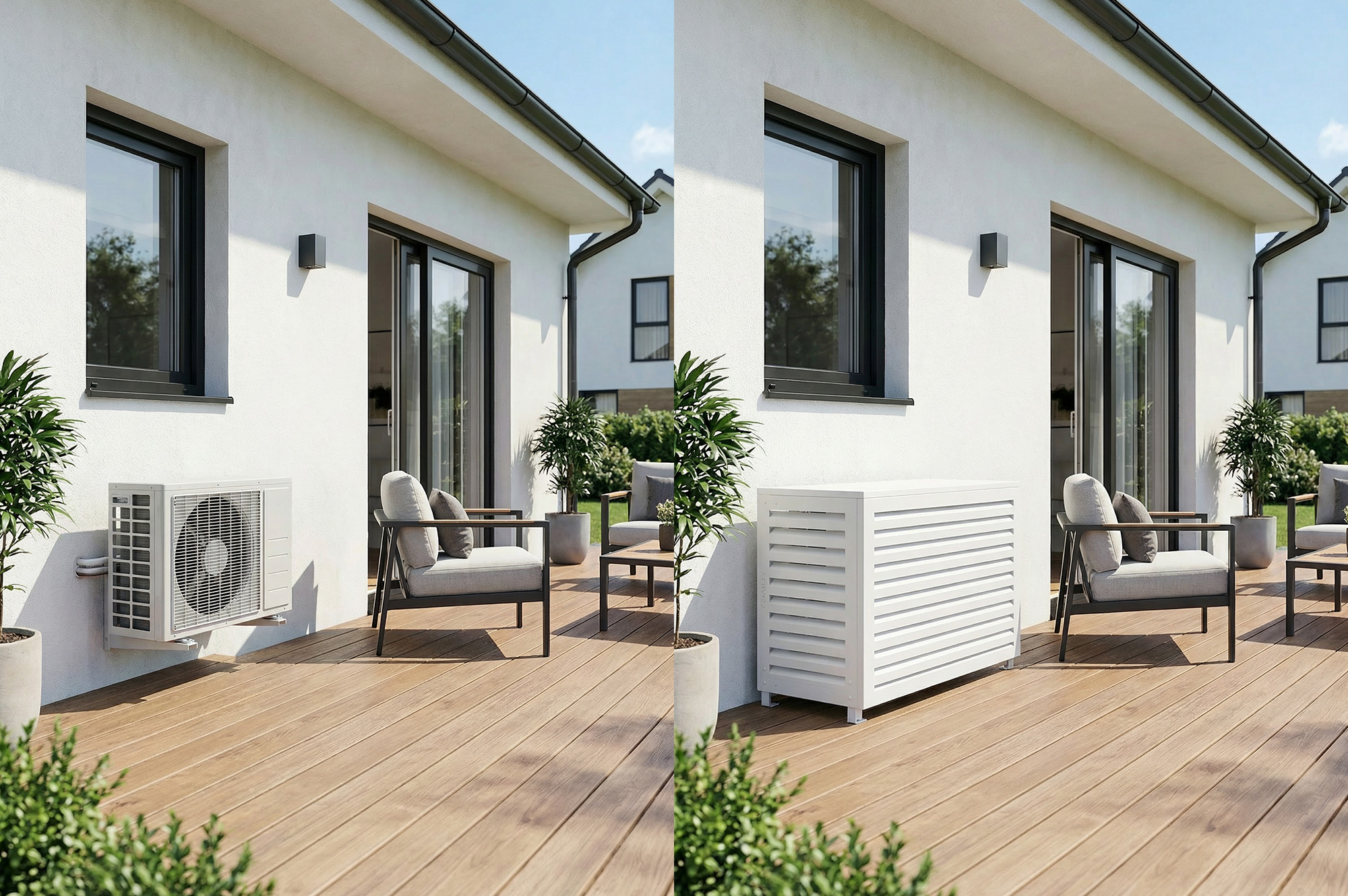 Aneto white aluminum air conditioning cover - size S 12