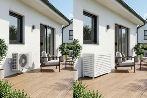 Airco- & Warmtepomp Ombouw ANETO Aluminium Wit - Maat S 12