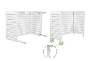 Airco- & Warmtepomp Ombouw ANETO Aluminium Wit - Maat S 8