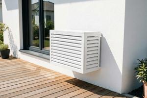 Airco- & Warmtepomp Ombouw ANETO Aluminium Wit - Maat S 4
