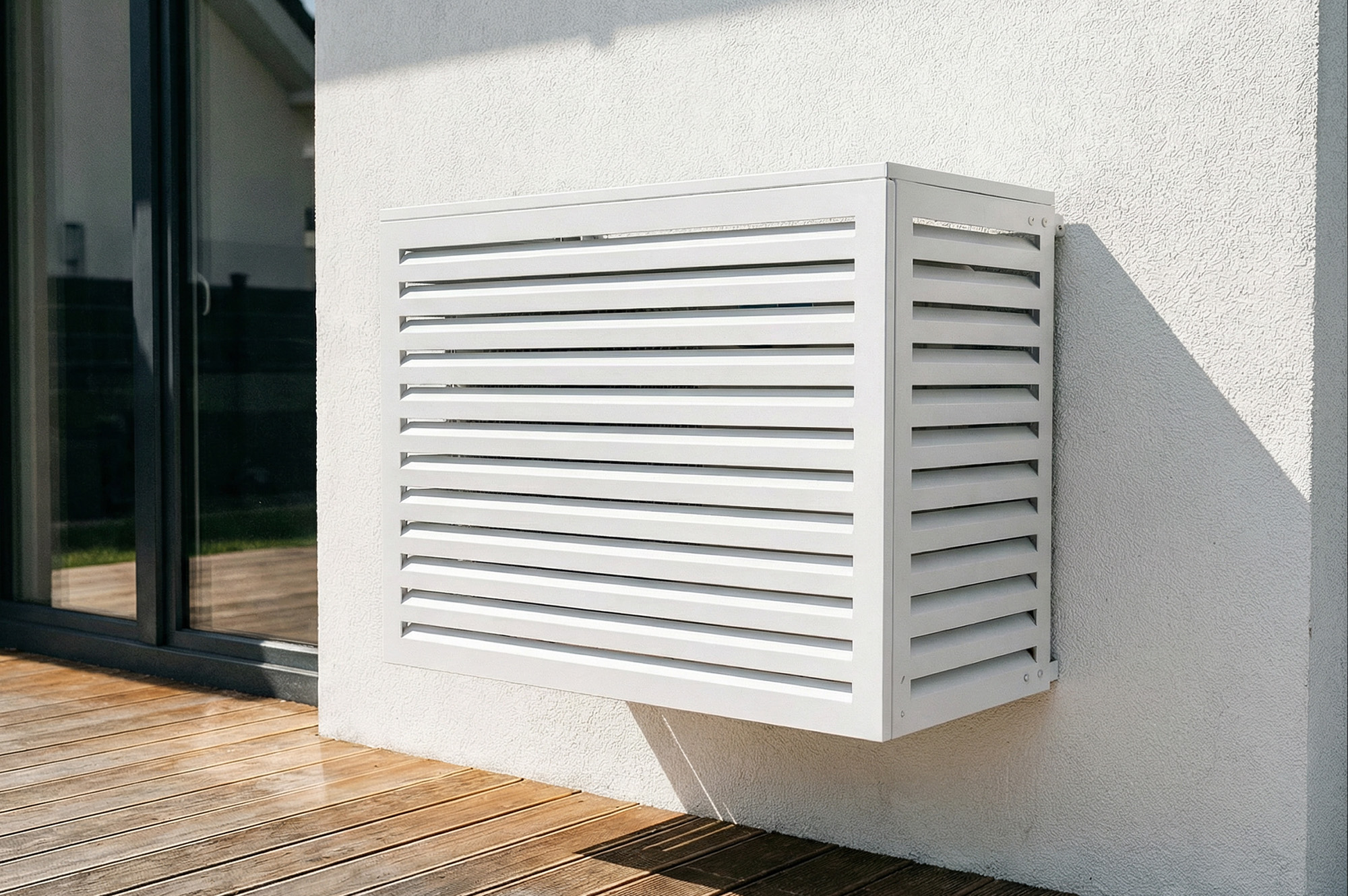 Aneto white aluminum air conditioner cover - size M 5