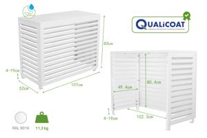 Air Conditioner & Heat Pump Cover ANETO Aluminium White - Size M 3