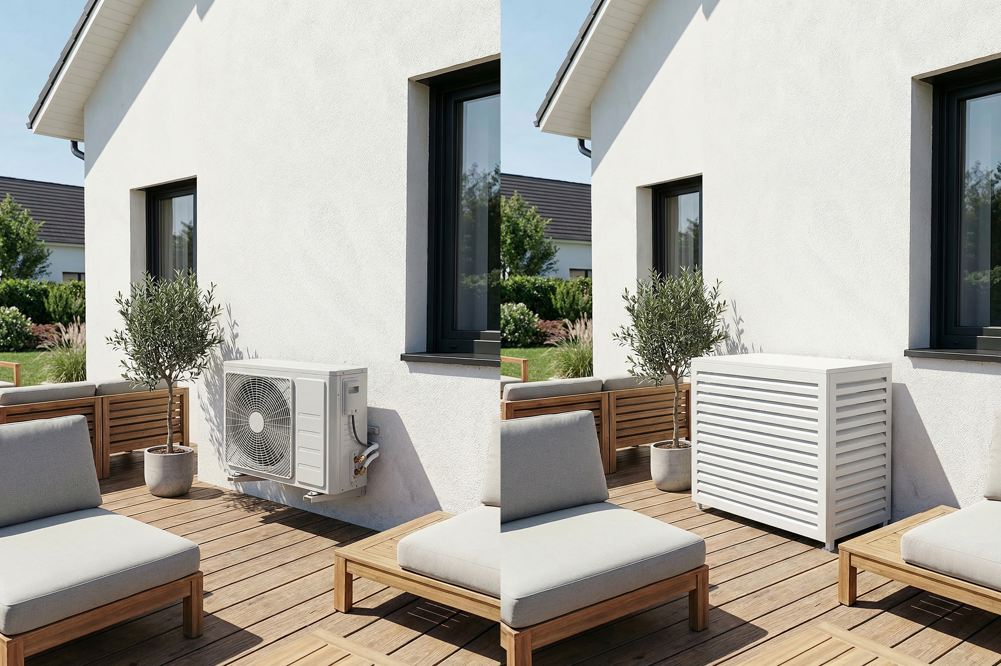 Aneto white aluminum air conditioner cover - size M 13