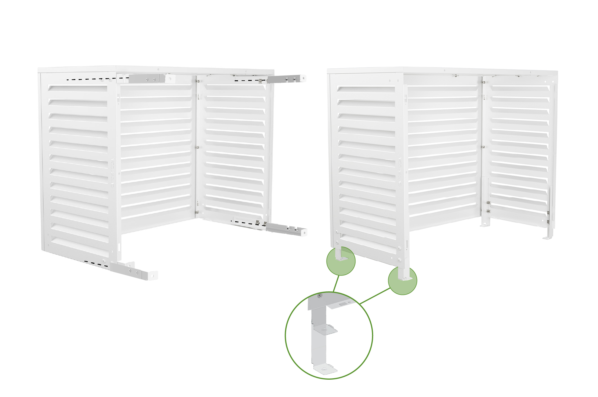 Aneto white aluminum air conditioner cover - size M 9