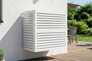 Cache clim & pompe à chaleur ANETO aluminium blanc - taille L 4