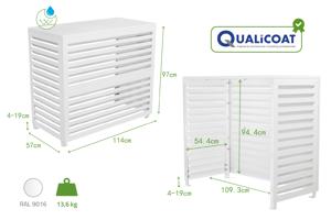 Cache clim & pompe à chaleur ANETO aluminium blanc - taille L 3