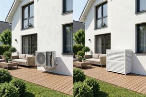 Cache clim & pompe à chaleur ANETO aluminium blanc - taille L 12