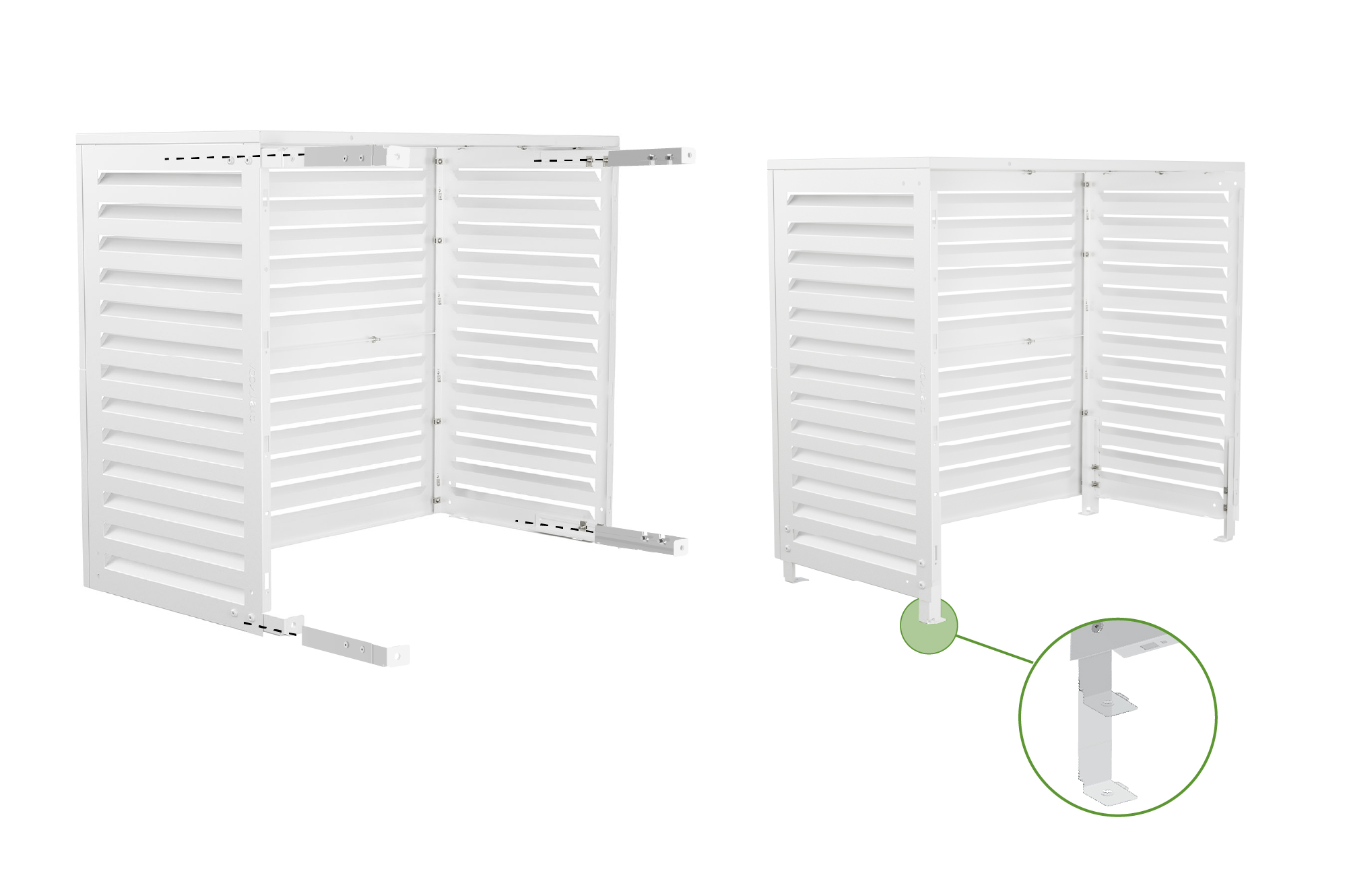 Aneto balts alumīnija gaisa kondicioniera pārsegs - L izmērs 8