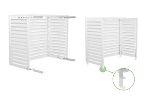 Cache clim & pompe à chaleur ANETO aluminium blanc - taille L 8