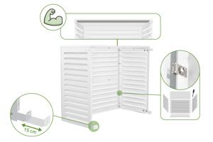 Cache clim & pompe à chaleur ANETO aluminium blanc - taille L 9