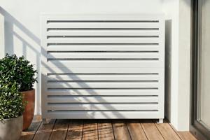 Air Conditioner & Heat Pump Cover ANETO Aluminium White - Size L main image