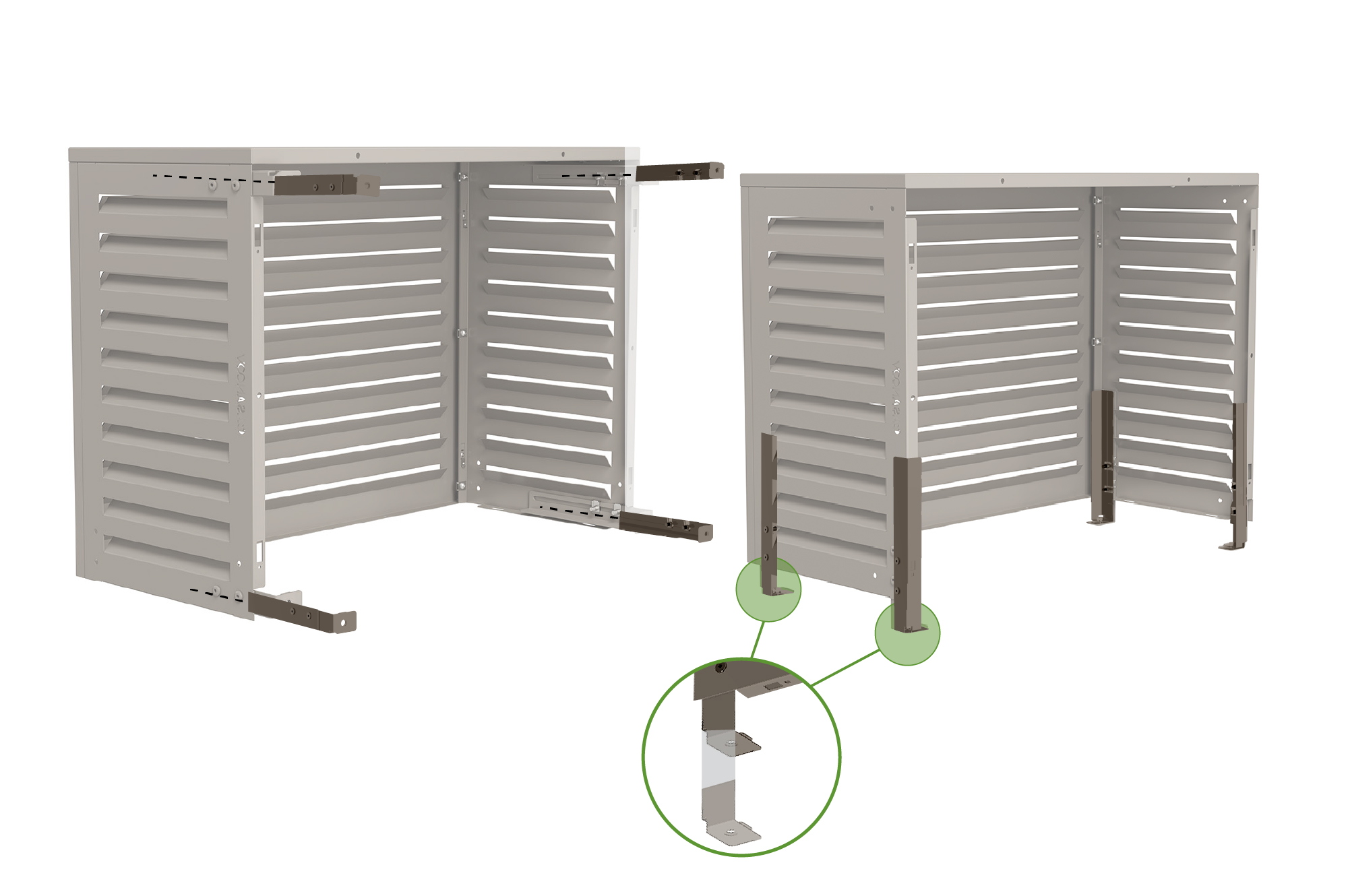 Cache clim aluminium taupe Aneto - taille S 8