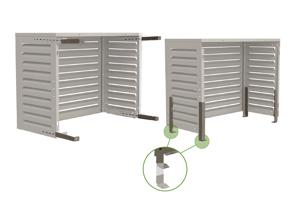 Skydd För Luftkonditionering Och Värmepump ANETO Aluminium Taupe - Storlek S 8