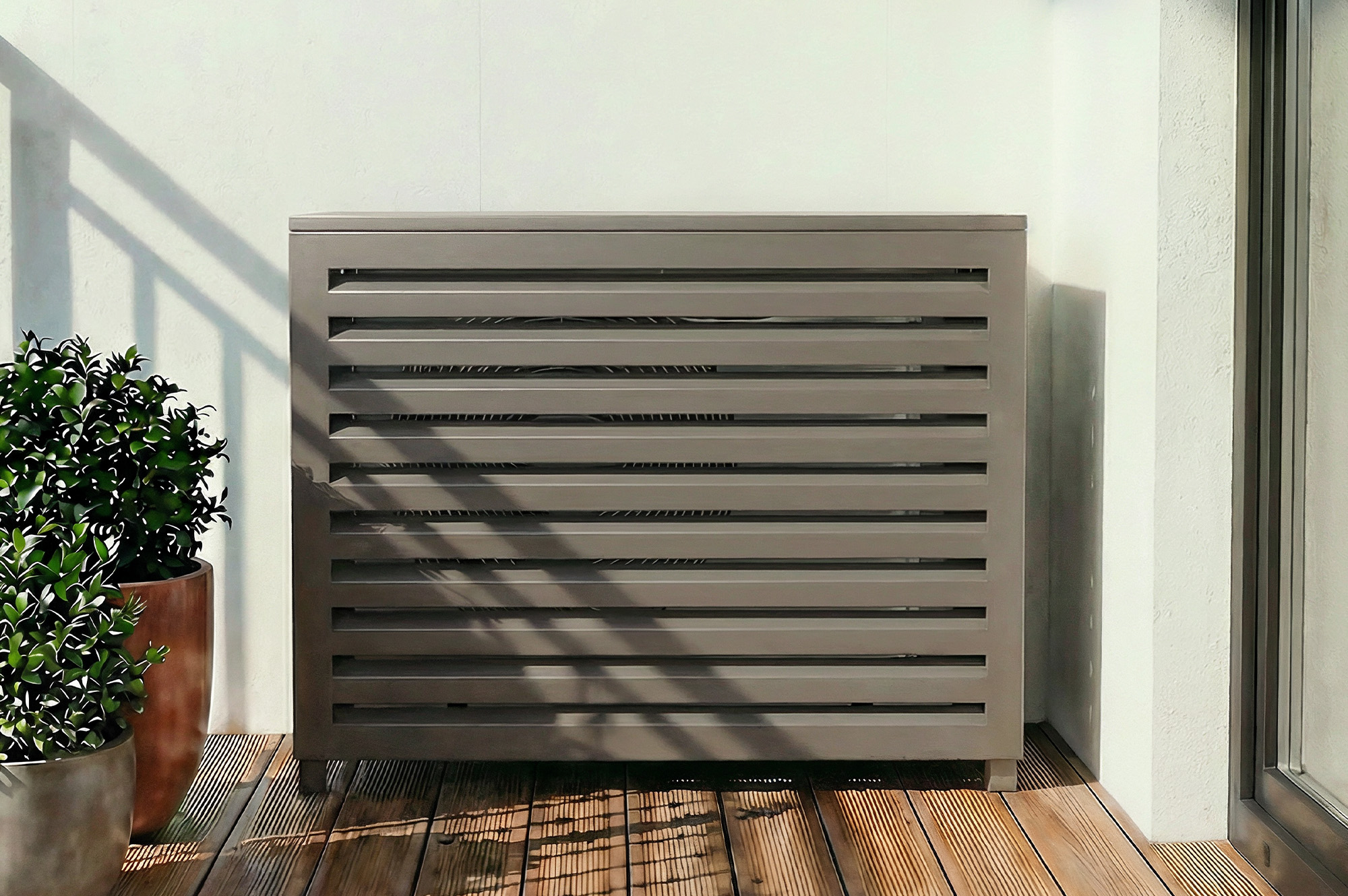 Cache clim aluminium taupe Aneto - taille S 1