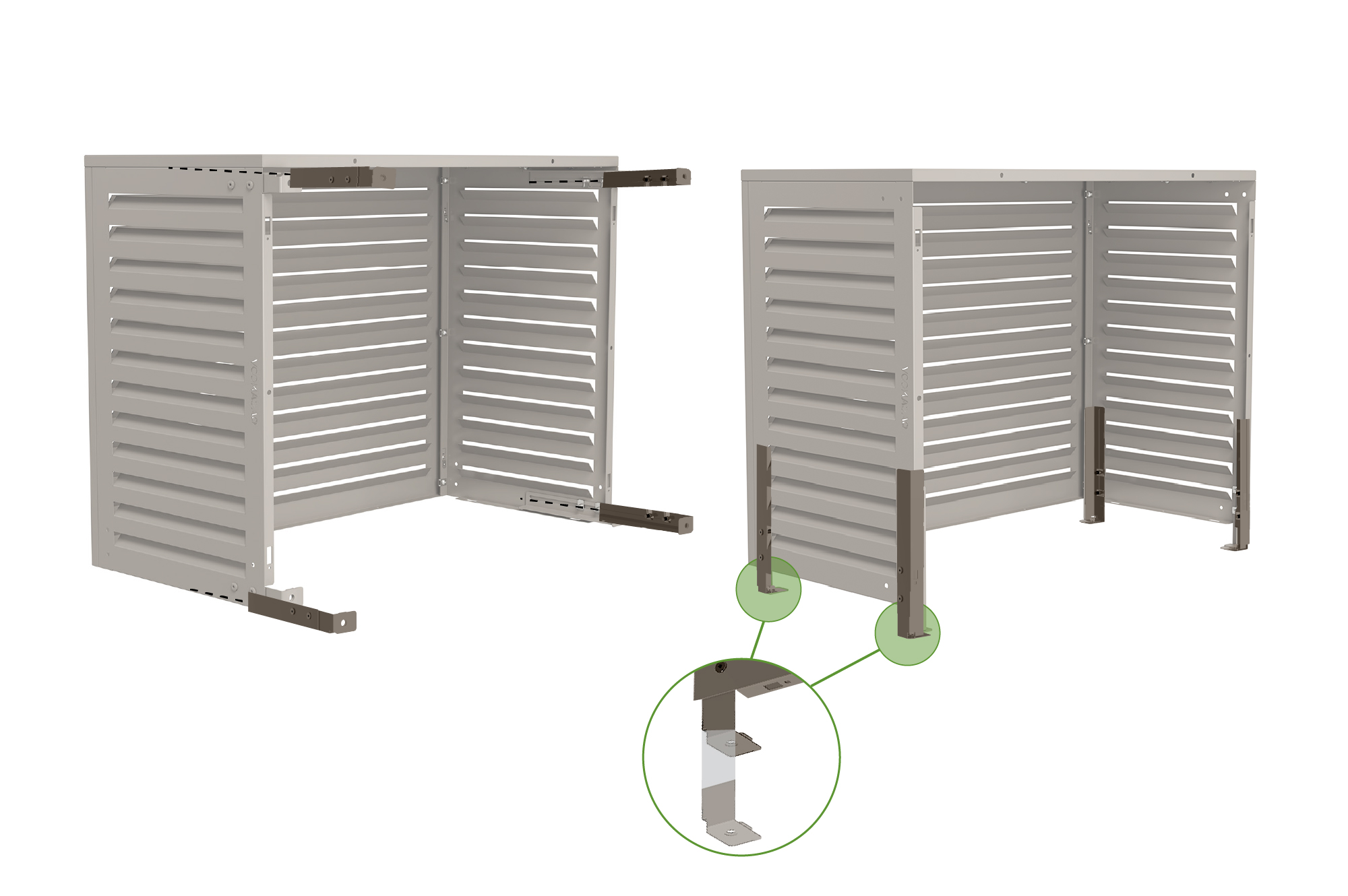 Cache clim aluminium taupe Aneto - taille M 8