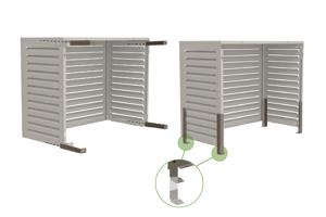 Kućište Za Klima Uređaj I Dizalicu Topline ANETO Aluminij Taupe - Veličina M 8