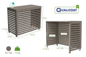 Kućište Za Klima Uređaj I Dizalicu Topline ANETO Aluminij Taupe - Veličina M 3
