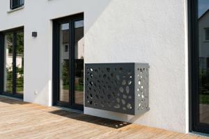 Cache clim & pompe à chaleur ANETO SUNNY aluminium gris - taille S 4