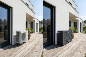 Cache clim & pompe à chaleur ANETO SUNNY aluminium gris - taille S 12