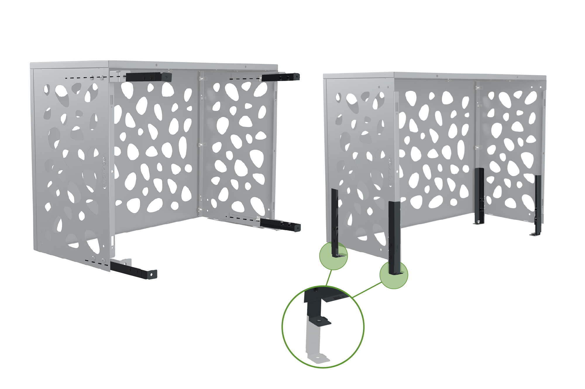 Aneto Sunny gray aluminum air conditioning cover - size S 8