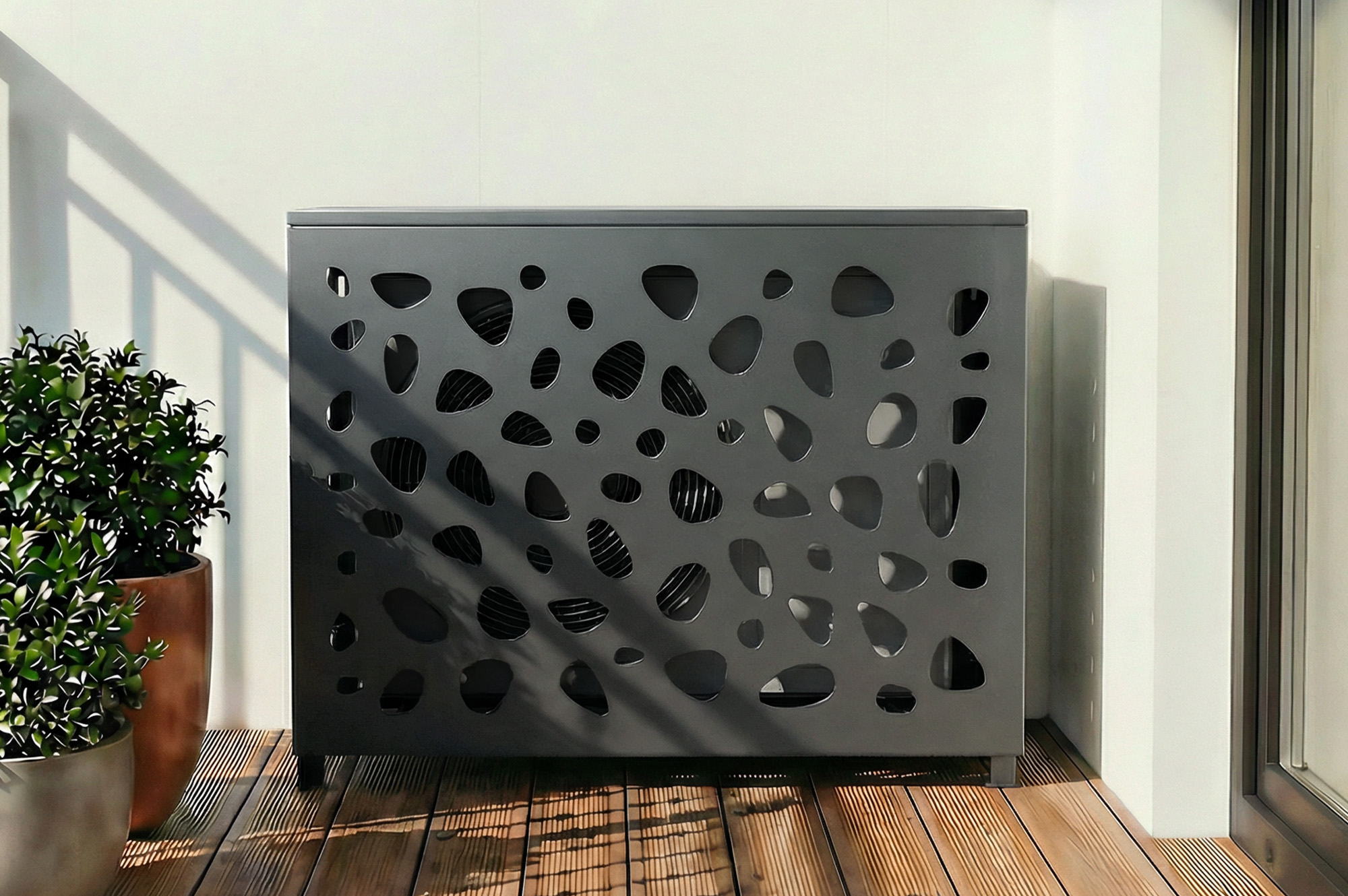 Aneto Sunny gray aluminum air conditioning cover - size S 1