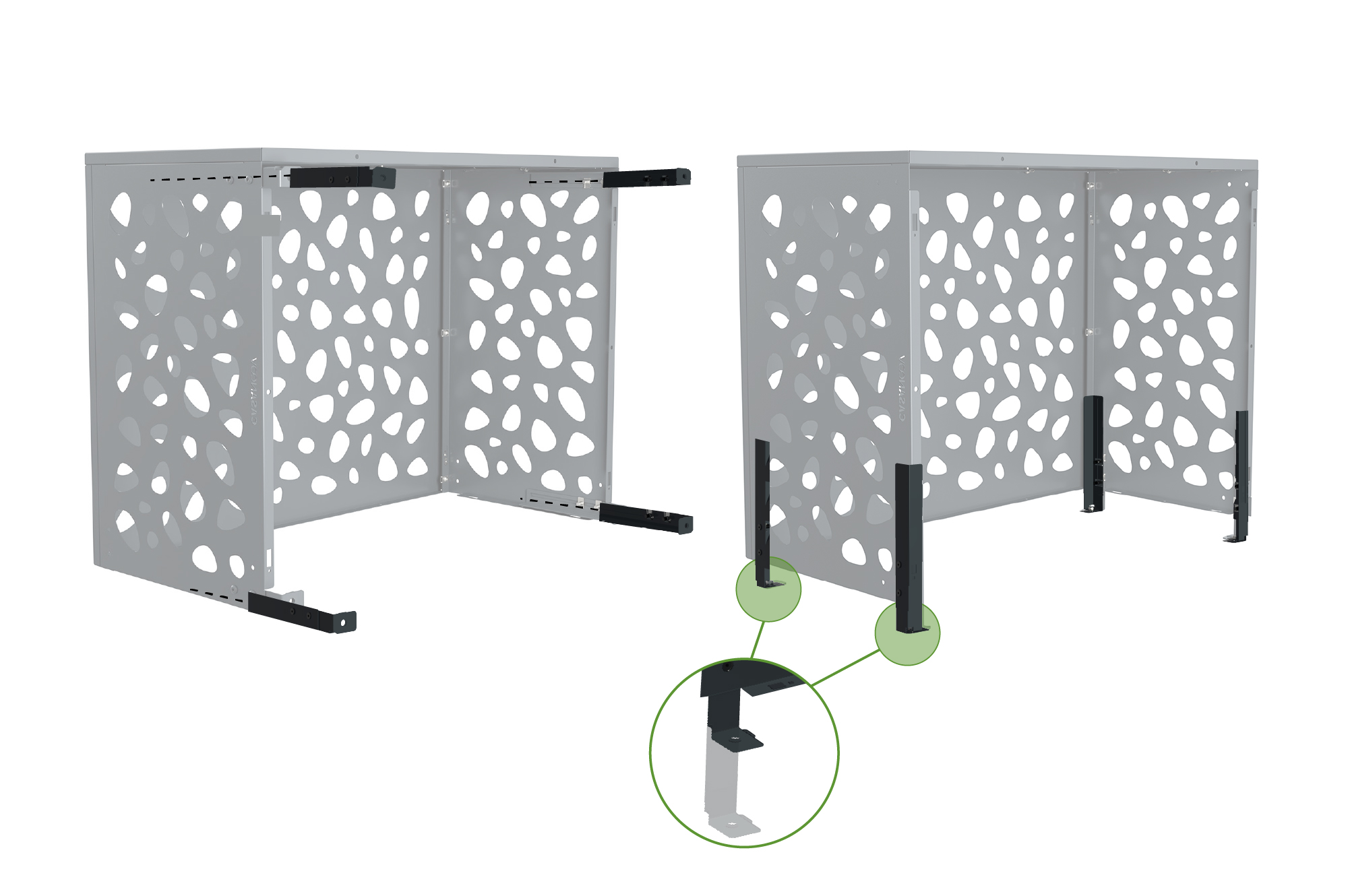 Aneto Sunny gray aluminum air conditioning cover - size M 8