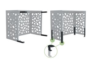 Cache clim & pompe à chaleur ANETO SUNNY aluminium gris - taille M 8