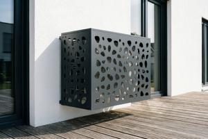 Cache clim & pompe à chaleur ANETO SUNNY aluminium gris - taille M 4