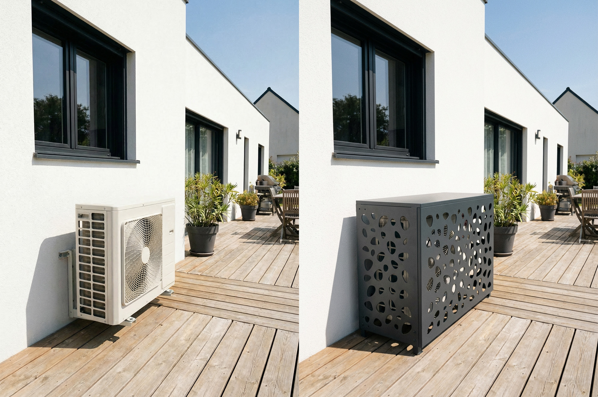 Aneto Sunny gray aluminum air conditioning cover - size M 12