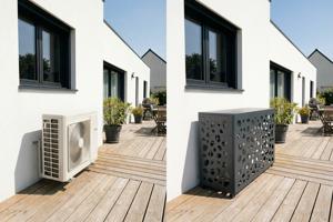 Cache clim & pompe à chaleur ANETO SUNNY aluminium gris - taille M 12