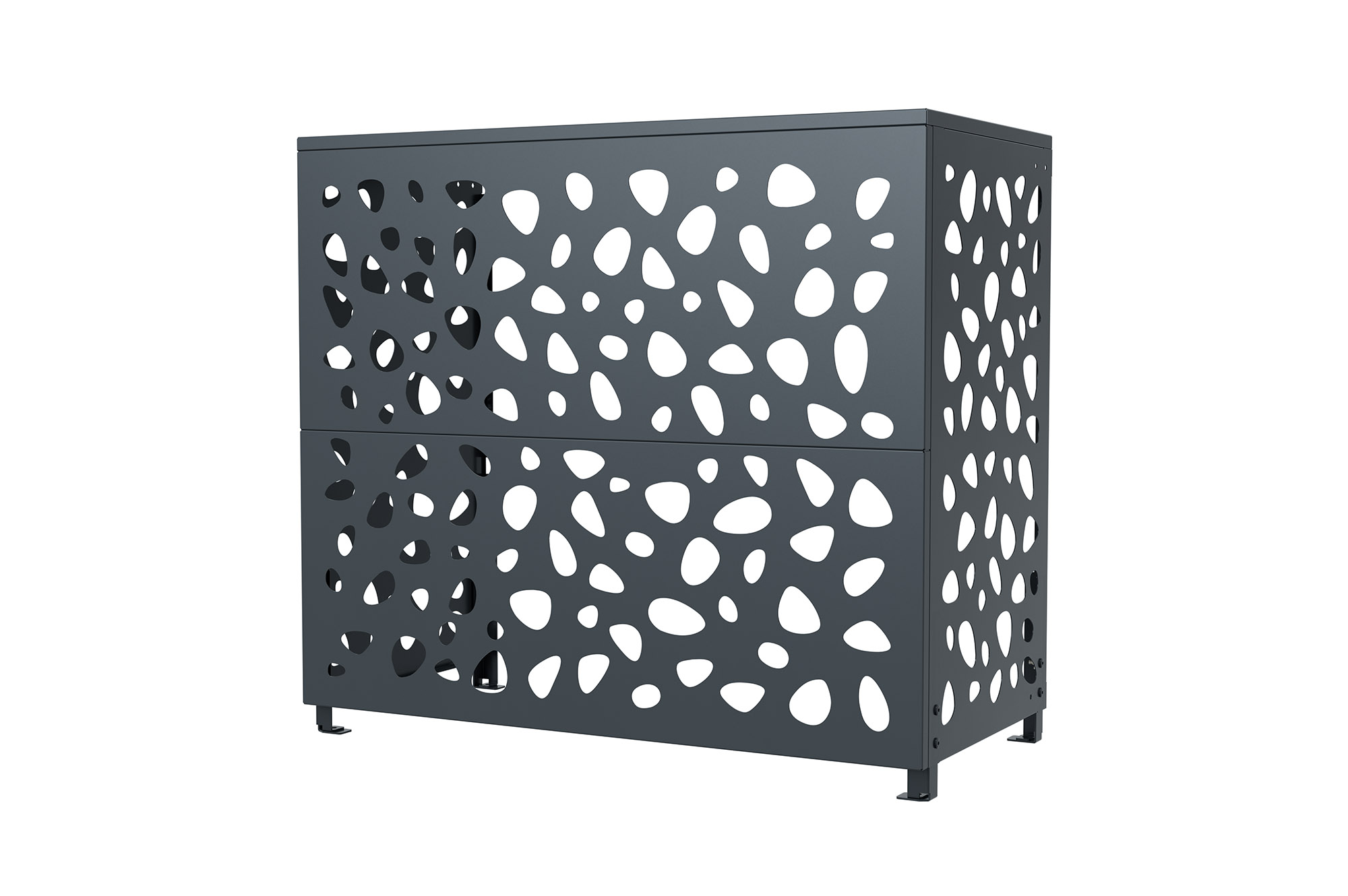 Cache clim aluminium gris Aneto Sunny - taille L 15