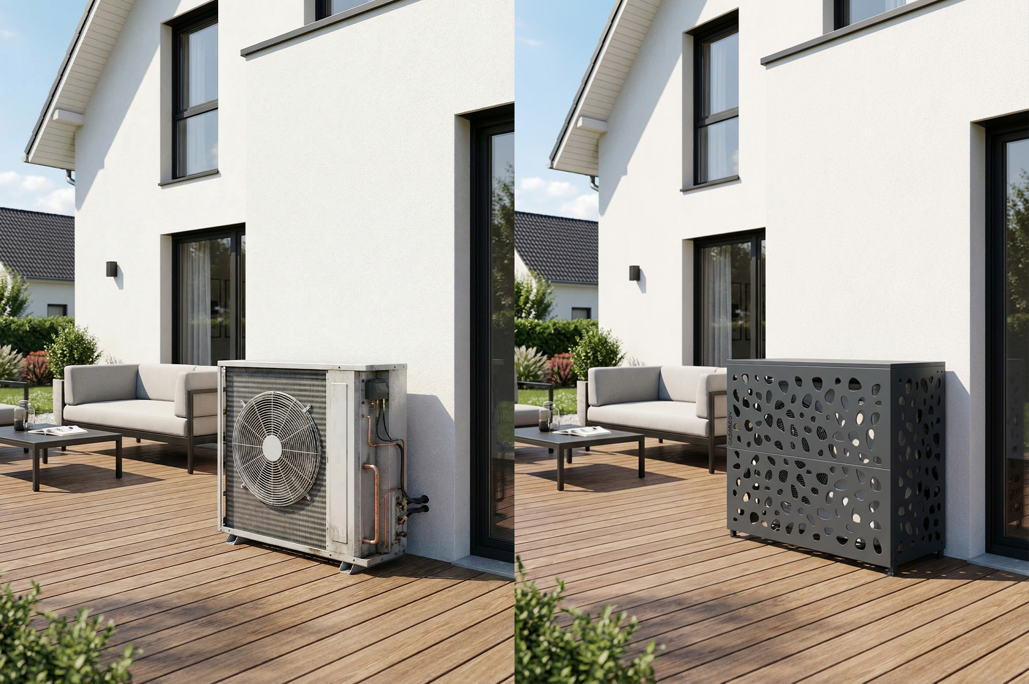 Cache clim aluminium gris Aneto Sunny - taille L 13