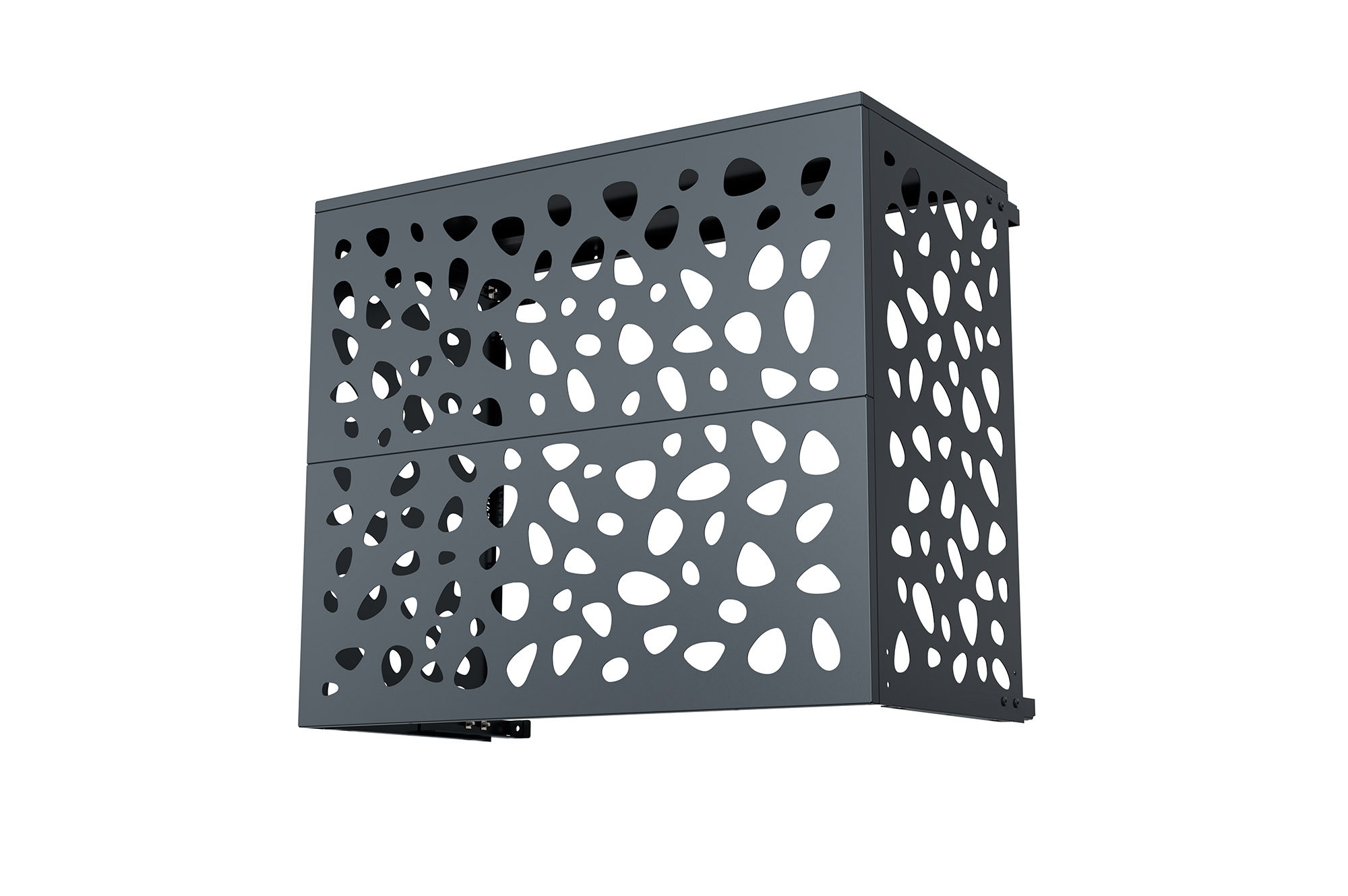 Cache clim aluminium gris Aneto Sunny - taille L 14