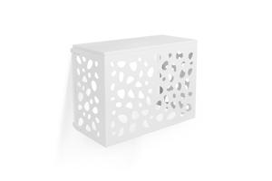 Cache clim & pompe à chaleur ANETO SUNNY aluminium blanc - taille S 2