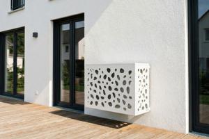 Cache clim & pompe à chaleur ANETO SUNNY aluminium blanc - taille S 4