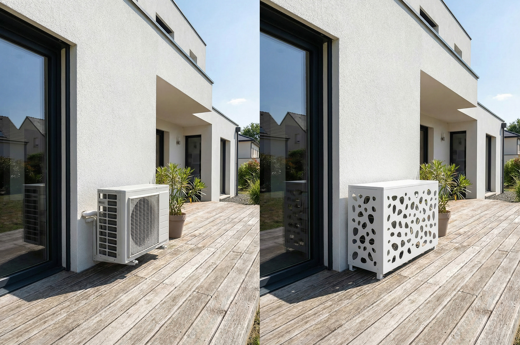 Aneto Sunny white aluminum air conditioning cover - size S 12