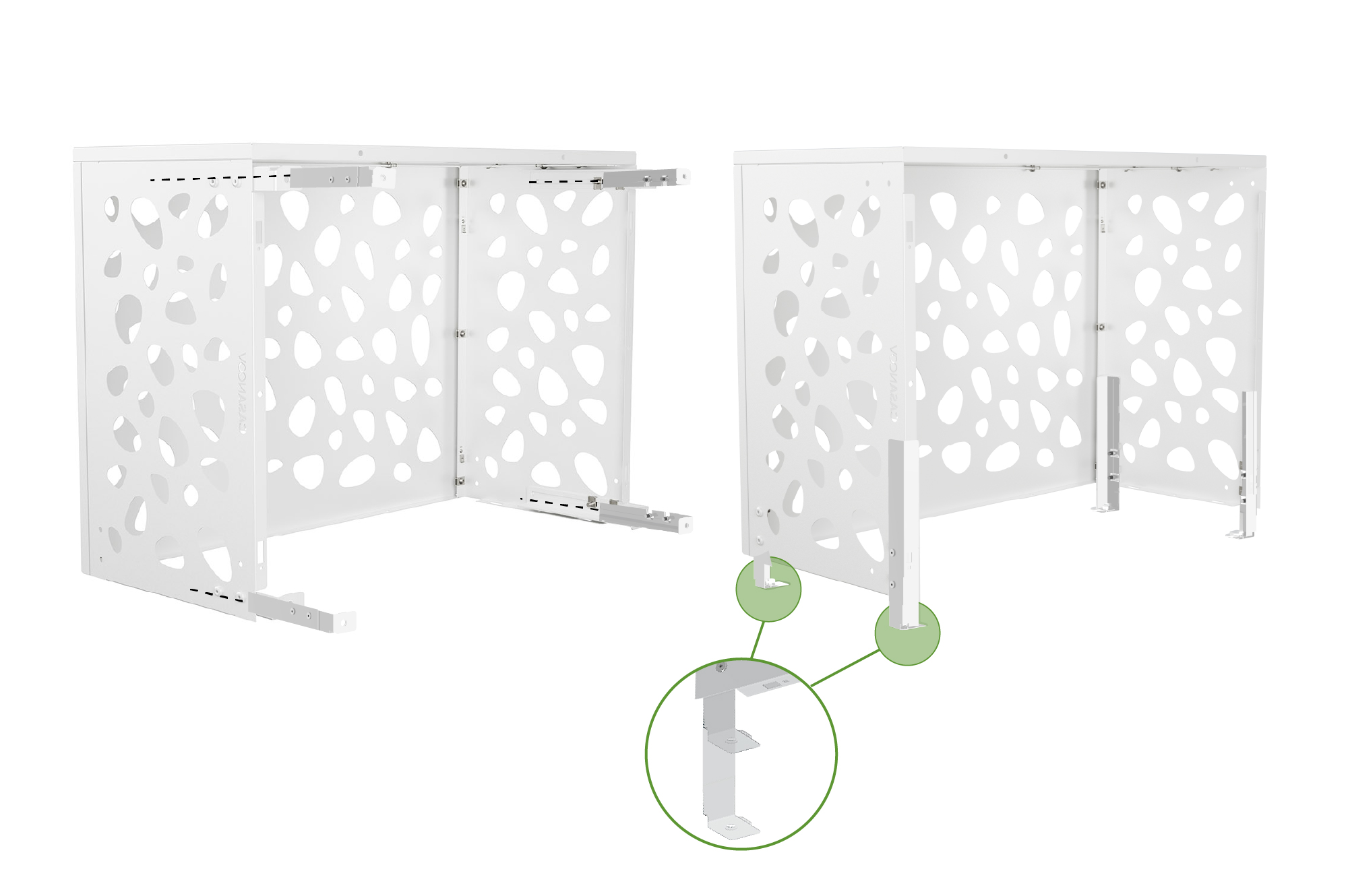 Aneto Sunny white aluminum air conditioning cover - size S 8