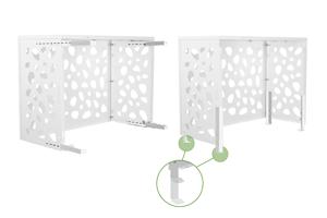 Cache clim & pompe à chaleur ANETO SUNNY aluminium blanc - taille S 8