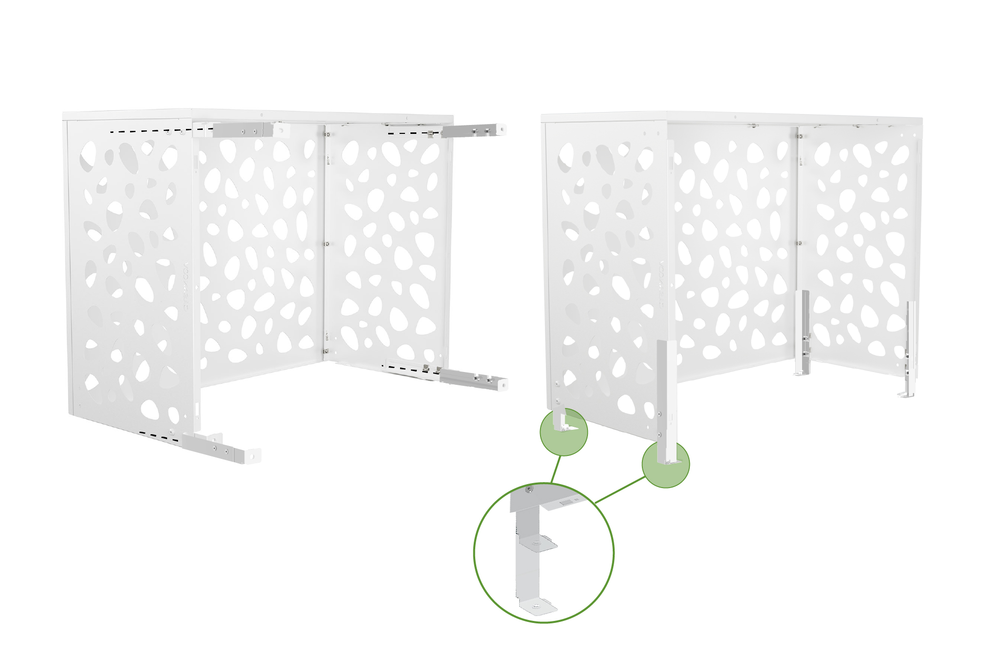 Aneto Sunny white aluminum air conditioning cover - size M 8