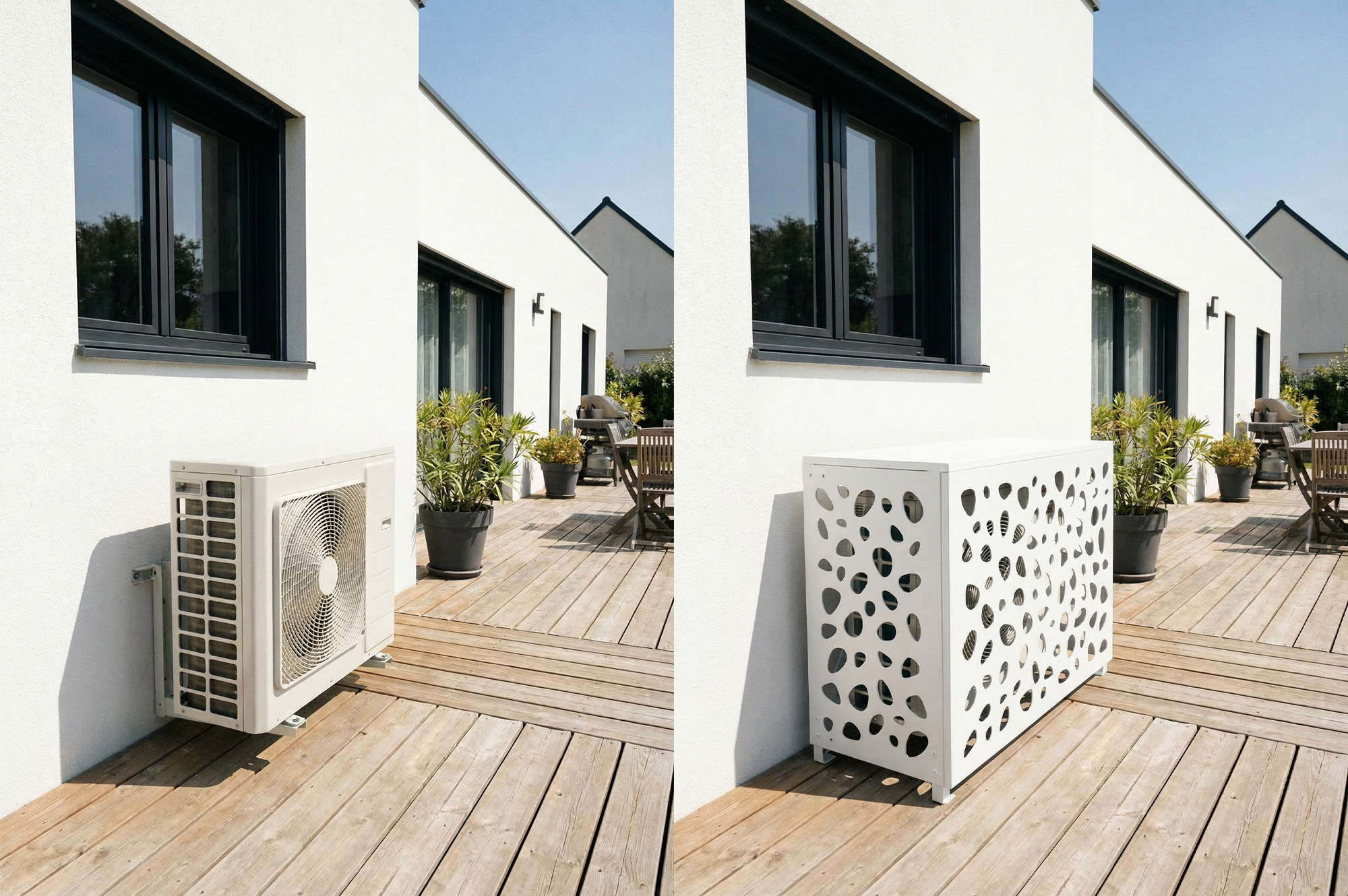 Aneto Sunny white aluminum air conditioning cover - size M 12