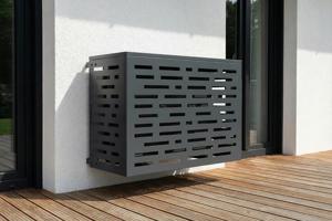 Cache clim & pompe à chaleur ANETO ARLBERG aluminium gris - taille S 4