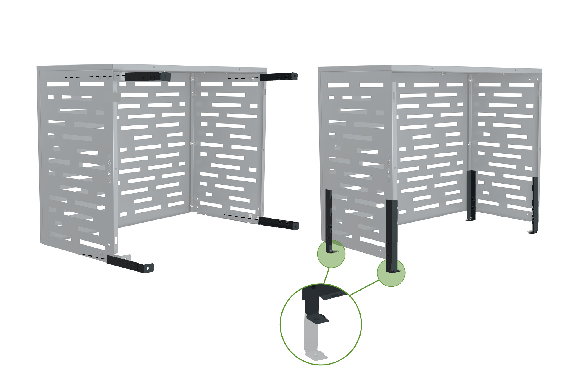 Aneto Arlberg gray aluminum air conditioning cover - size M 8