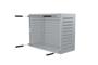 Aneto grey aluminum air conditioner cover with bottom panel - size S 8