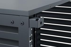 Capac aer condiționat din aluminiu gri Aneto cu panou inferior - mărimea S 10