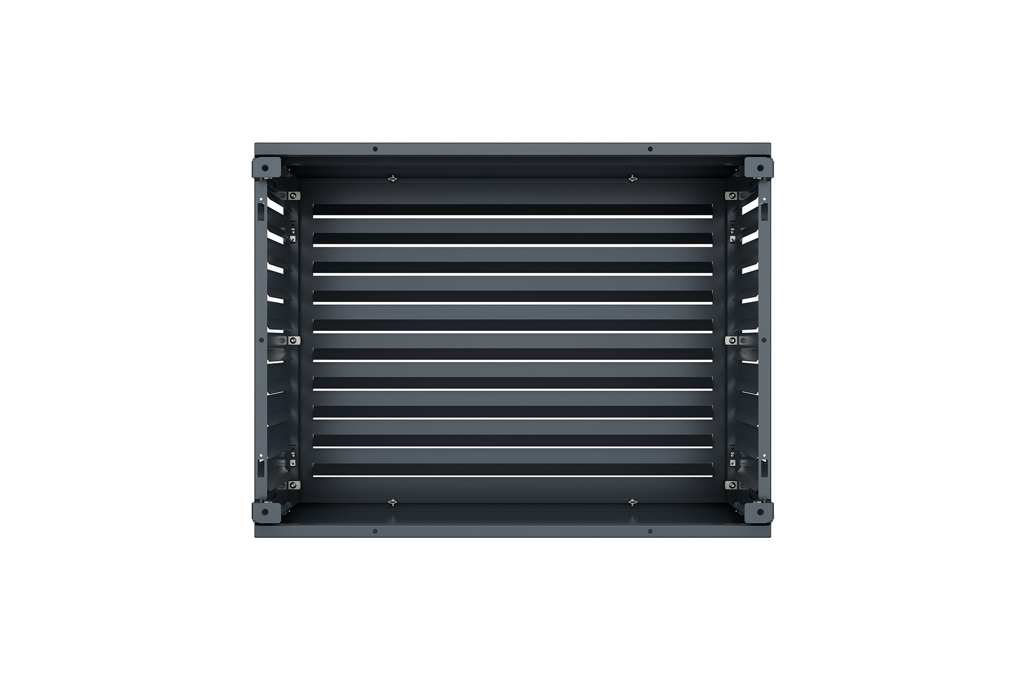 Aneto grey aluminum air conditioner cover with bottom panel - size S 6