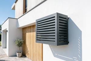 Capac aer condiționat din aluminiu gri Aneto cu panou inferior - mărimea S 4