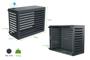 Aneto grey aluminum air conditioner cover with bottom panel - size S 3