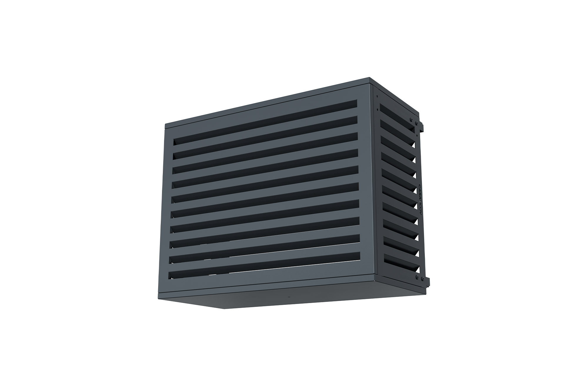Aneto grey aluminum air conditioner cover with bottom panel - size S 14